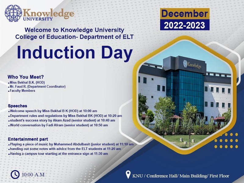 English Department College of Education : An Orientation Program for New Students Transitioning to University Life