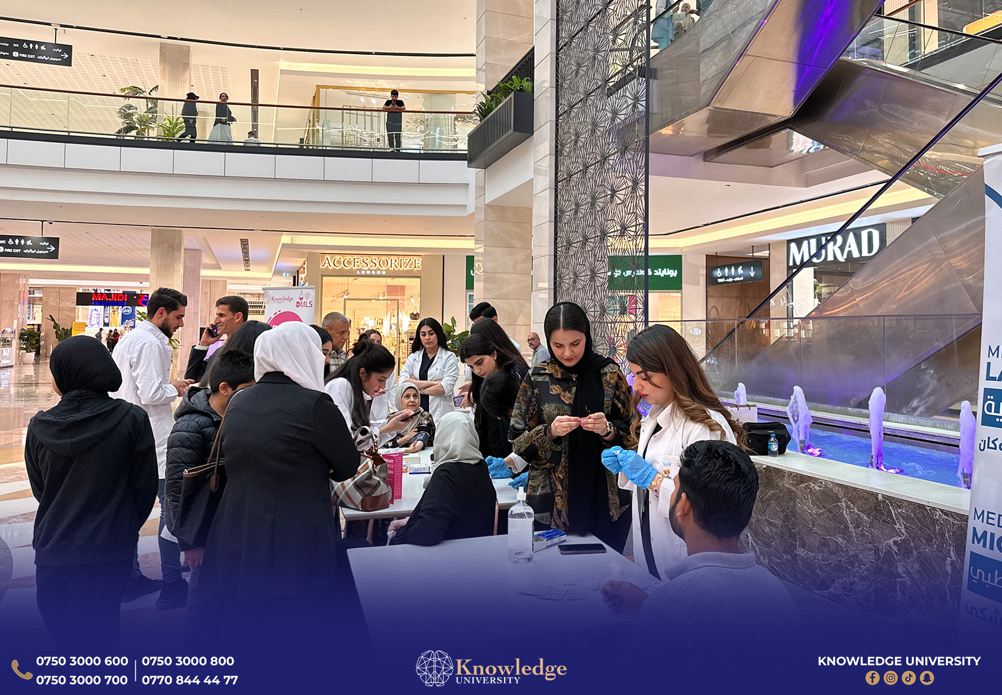 Medical Microbiology Students Lead Community Health Awareness Event at Grand Majidi Mall